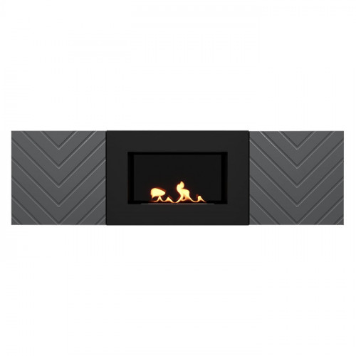 Тумба с биокамином Firelight BFP/P-1400V графит