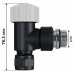 Набор термостатический угловой Royal Thermo Design Pro 15мм М30х1,5 (Черный)
