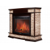 Портал Firelight Scala 25 камень сланец скалистый бурый, шпон тёмный дуб
