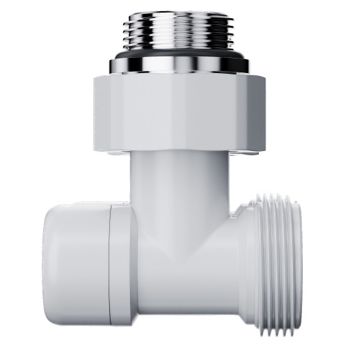 Узел нижнего подключения Royal Thermo Design угловой 1/2"х3/4" EK (белый)