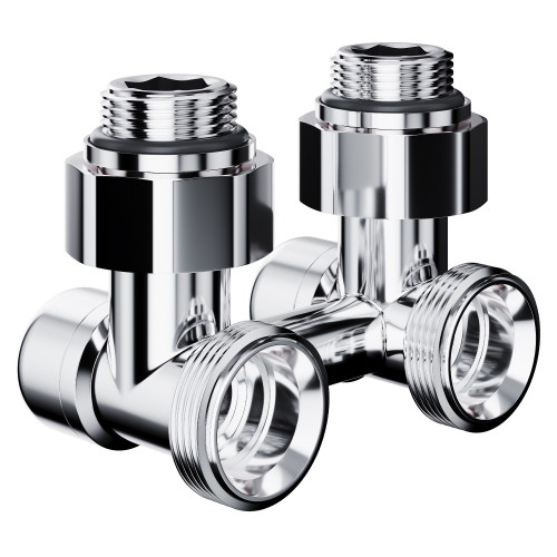 Узел нижнего подключения Royal Thermo Design угловой 1/2"х3/4" EK (хром)