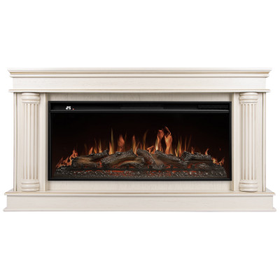Каминокомплект: Очаг Royal Thermo Aurora RTFP/P-AR40LS, портал Olympia 42/40/36, сл. кость с зол. па