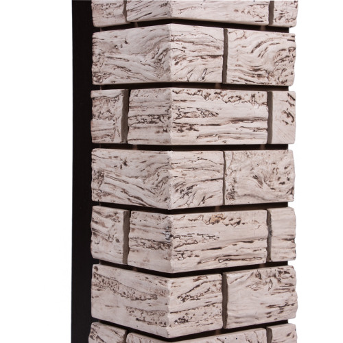 Портал Firelight Bricks Wood Classic камень коричневый, шпон темный дуб