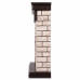 Портал Firelight Bricks Wood Classic камень коричневый, шпон темный дуб