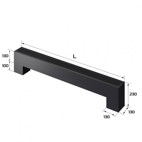 Конвектор напольный Royal Thermo STEP-130/130/1000-2-N-BL-LG-BL