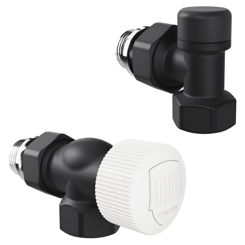 Набор термостатический осевой Royal Thermo Design 1/2"М30х1,5 (Черный)