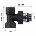 Набор термостатический осевой Royal Thermo Design 1/2"М30х1,5 (Черный)
