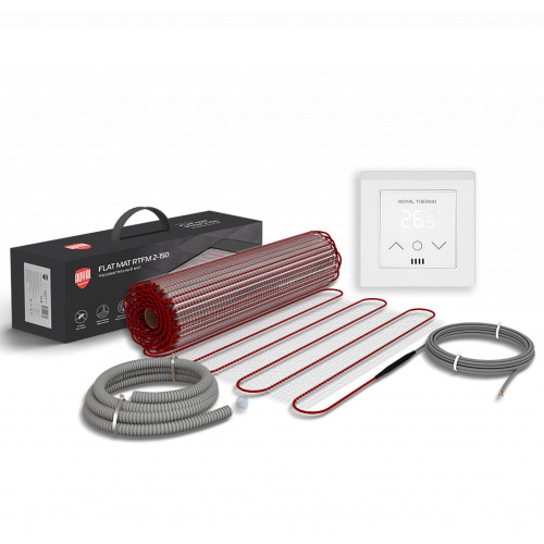 Мат нагревательный Royal Thermo Flat Mat RTFM 2-150-6 с терморегулятором RTS-16