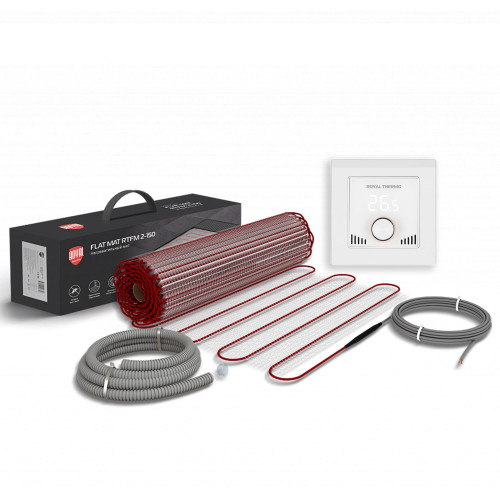 Мат нагревательный Royal Thermo Flat Mat RTFM 2-150-2 с терморегулятором RTI-16