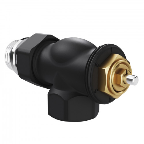 Набор термостатический осевой Royal Thermo Design 1/2"М30х1,5 (Черный)