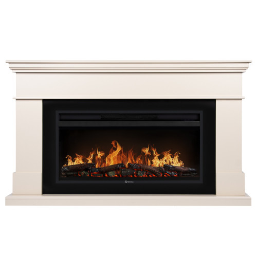 Каминокомплект: Очаг Electrolux EFP/P-3620LS, портал California 42/40/36, молочный