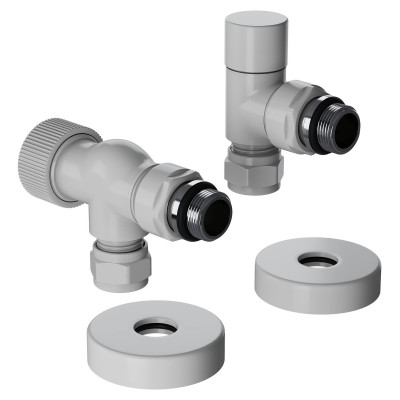 Набор термостатический осевой Royal Thermo Design Pro 15мм М30х1,5 (Белый)