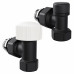 Набор термостатический угловой Royal Thermo Design 1/2"М30х1,5 (Черный)
