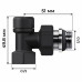 Набор термостатический угловой Royal Thermo Design 1/2"М30х1,5 (Черный)
