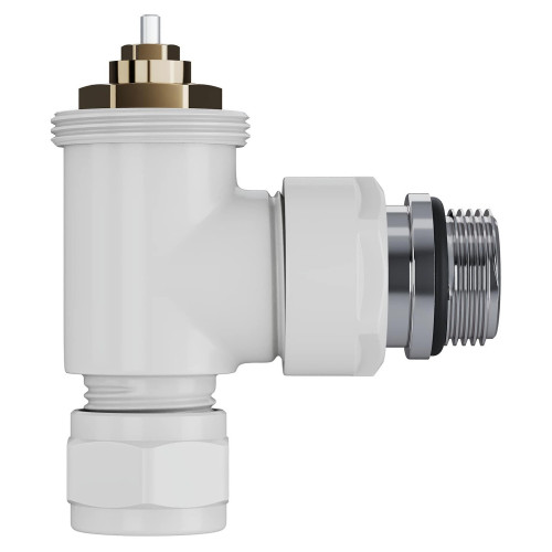 Набор термостатический угловой Royal Thermo Design Pro 15мм М30х1,5 (Белый)