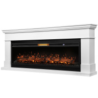 Каминокомплект: Очаг Royal Thermo Aurora RTFP/P-AR60LS, портал California 60 W, белый