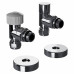 Набор термостатический угловой Royal Thermo Design Pro 15мм М30х1,5 (Хром)