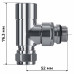 Набор термостатический угловой Royal Thermo Design Pro 15мм М30х1,5 (Хром)