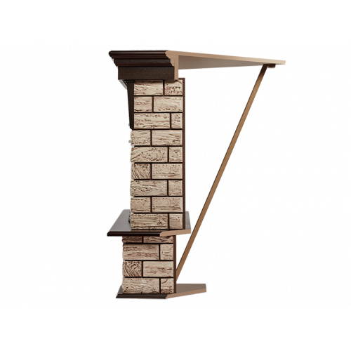 Портал Forte Wood 30U (угловой) камень коричневый, шпон темный дуб