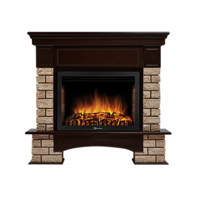 Портал Forte Wood 25U (угловой) камень коричневый, шпон темный дуб